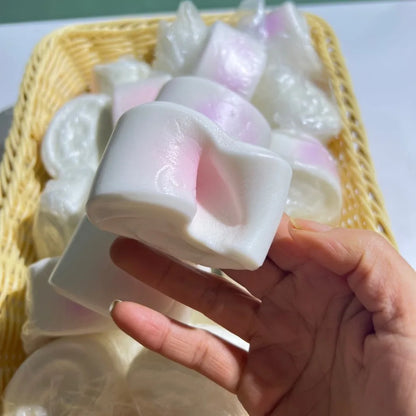 Squishy Simulated Steamed Bun Squeeze Toy Stress Relief Slow Rising Sensory Fidget for Anxiety ADHD Autism Gift for Kids Adults