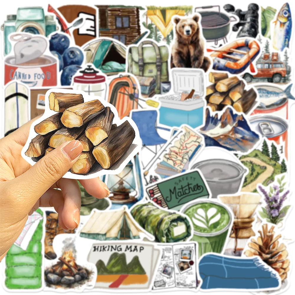 10/30/50/100pcs Retro Art Watercolor Travel Graffiti Stickers Aesthetic Decals Laptop Phone Diary Scrapbook Decoration Sticker