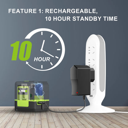 Nível laser autonivelante LFine 360° – Ferramenta de alinhamento profissional de linha dupla