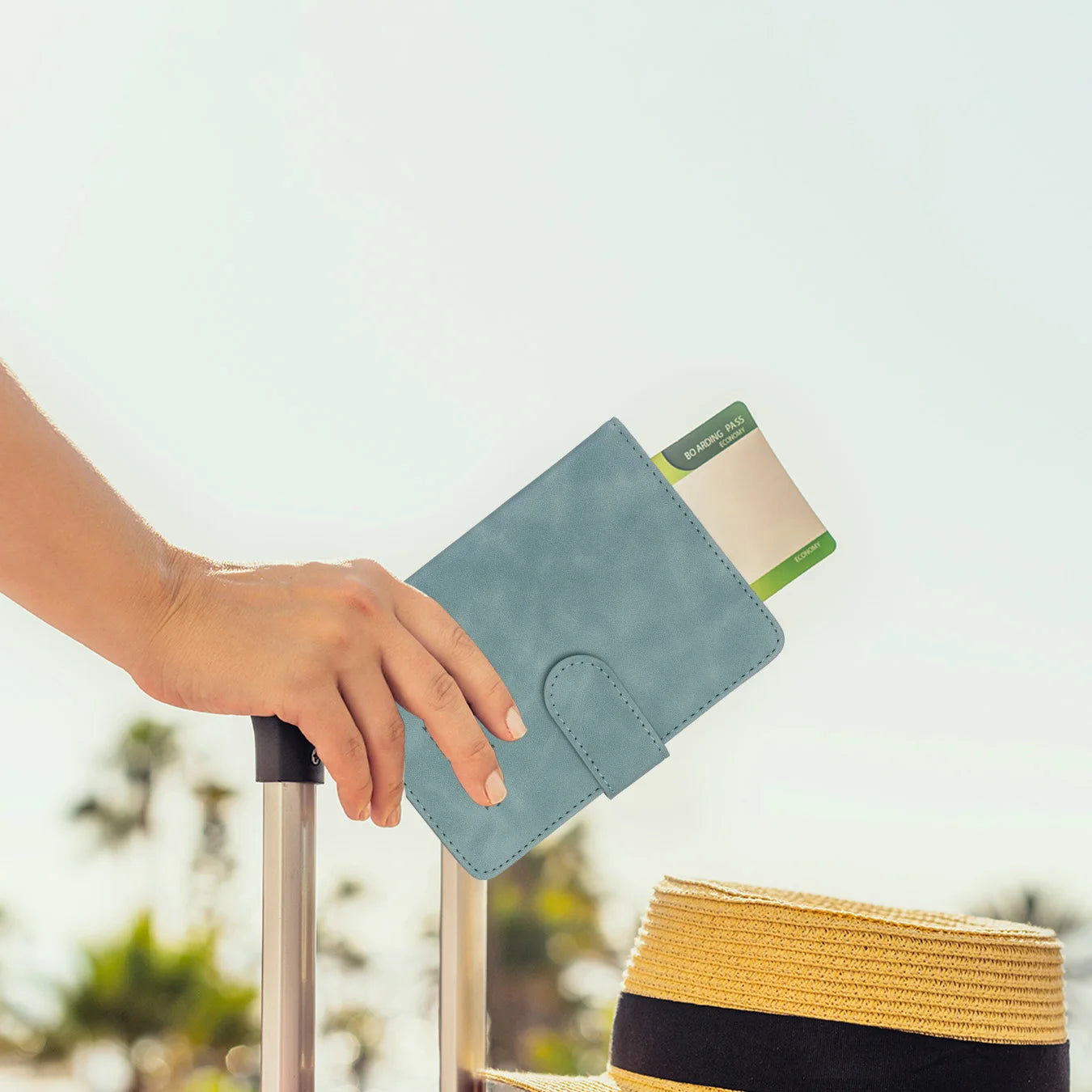 RFID Passport Holder Cover Wallet – Leather Travel Card Case for Men & Women