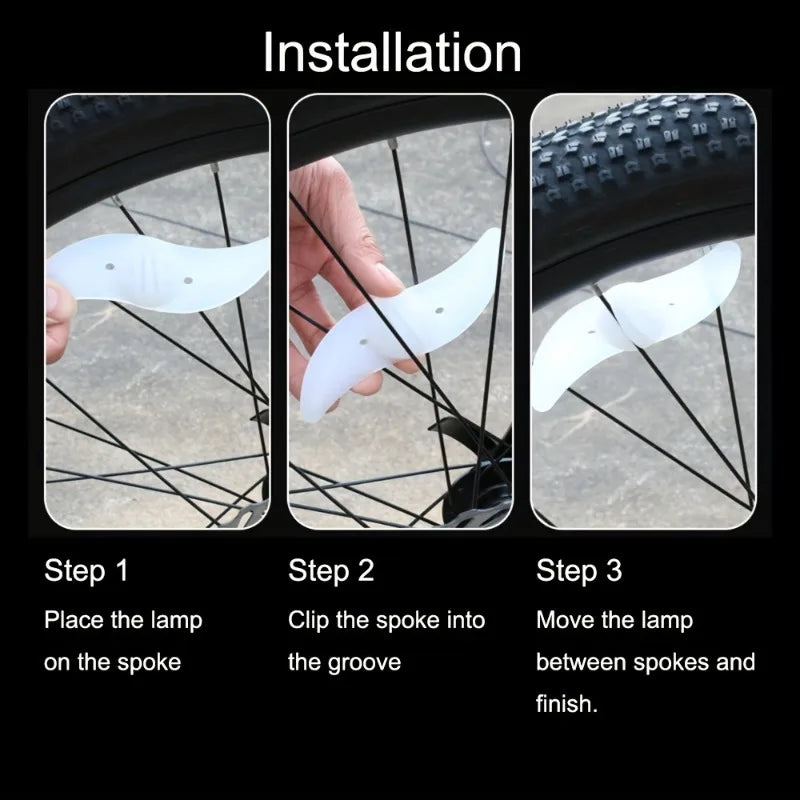 LED Bicycle Wheel Spoke Light Colorful Waterproof MTB Balance Bicycle Tyre Tire Flash Lights Warning Cycling Lamp