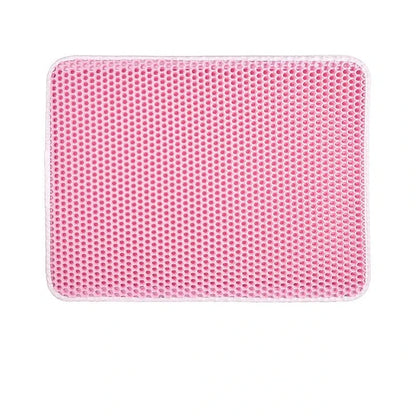 Cat Litter Mat Non Slip Big Pet Litter Box Filter Mat Double Layer Wear Resistant Waterproof Cat Litter Mat Pet Clean Supplies