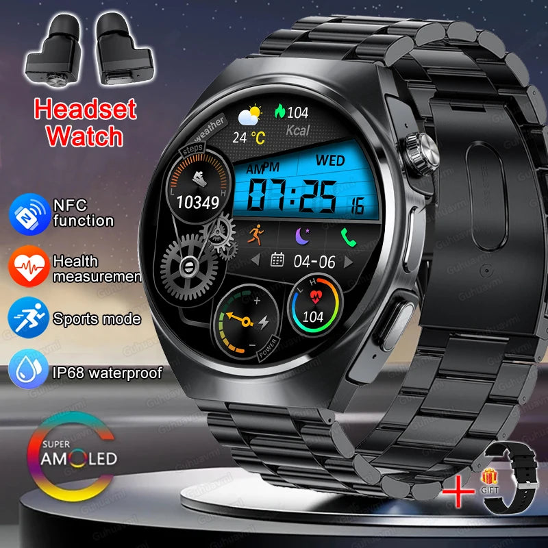 For Man Women New 2 in 1 Smart Watch With Earbuds Smartwatch TWS Bluetooth Earphone Heart Rate Blood Oxygen Monitor Sports Watch