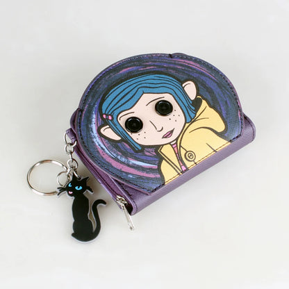 Anime Cartoon Women's Wallet – Cute Girl Coin Purse & Card Holder with Keychain