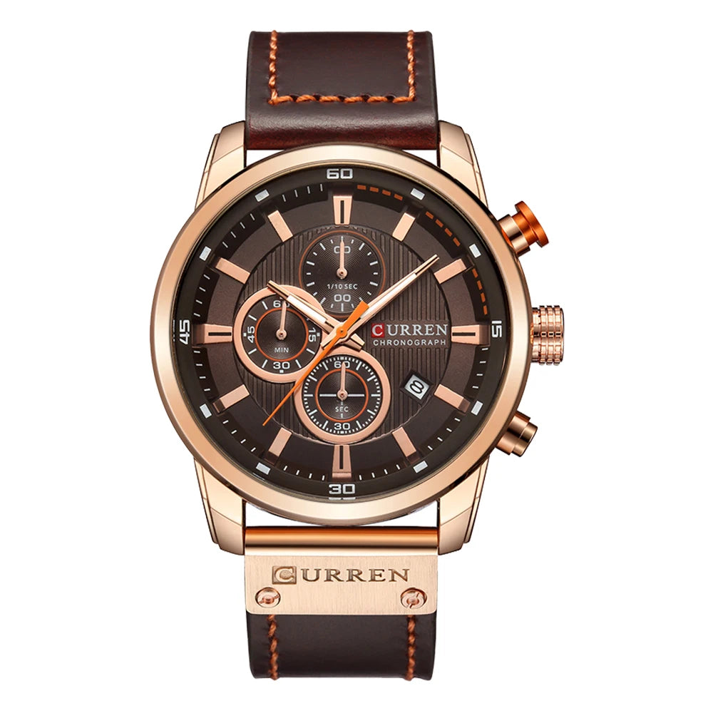 CURREN Luxury Men’s Quartz Watch Chronograph Sport Date Fashion Wristwatch 2025