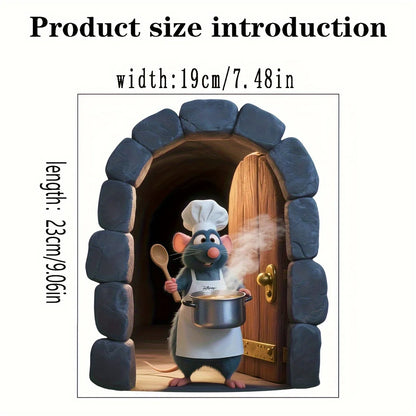 1 Piece of Ratatouille Creative Design, Self-Adhesive Wall Stickers for Home, Suitable for Living Room and Bedroom Decoration, Kitchen Walls, Background Walls