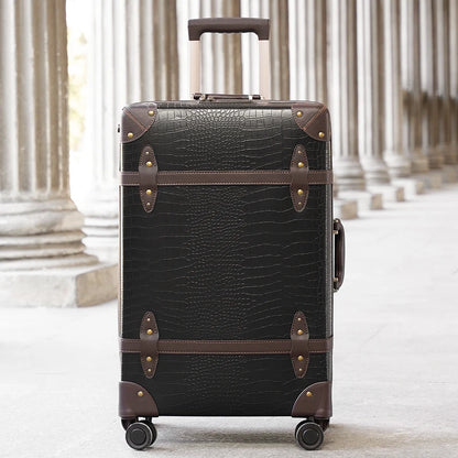 Urecity Vintage Luggage Set Retro Suitcase For Men&Women Business Luggage for Travel Rolling Suitcase With Handbag 14Inches