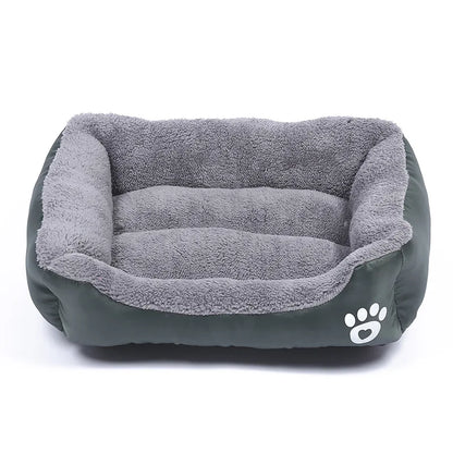 Large Dog Bed Square Plush Cat Nest Kennel All Season Washable Dog Sofa Waterproof Mattress Cat Bed for Medium Dogs Accessories