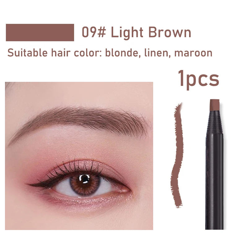 1pcs Long-Lasting Waterproof Eyebrow Pencil with Brush – Microblading Peel-Off Brow Pencil for Precise Shaping
