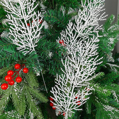 White Pine Needles Artificial Christmas Tree Ornaments DIY Leaf Branches Wreath Home Garden Decoration New Year Party Supply