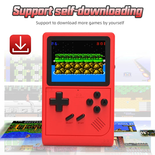 GB300 Portable Handheld Game Player 3.0 inch Screen TV Video Game Console AV Output Retro Game Console Built-in 8G 6000+ Games