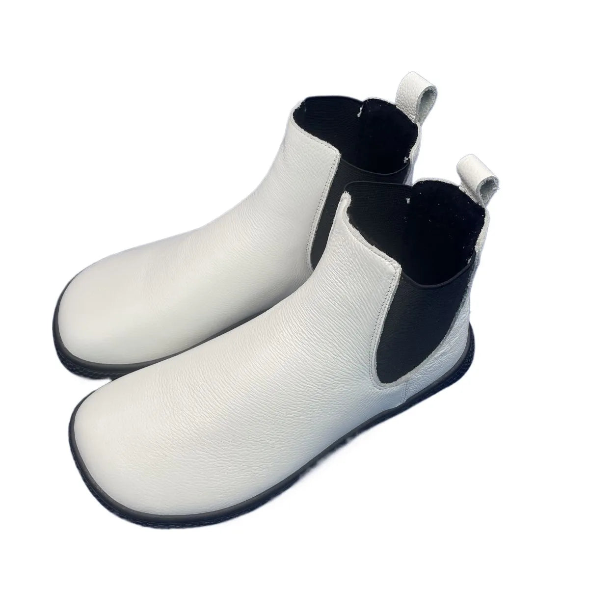 Tipsietoes Chelsea Barefoot Autumn Genuine Cow Leather Boots With Wool Linning Inside For Women Wider Toes Box Light Weight