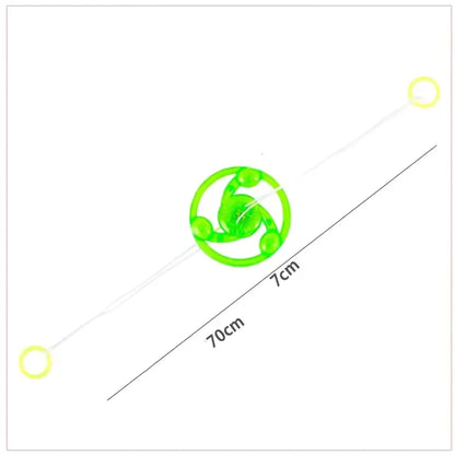 5pcs Kids Creative Bracing Wire Luminous Toy Flywheel Flash Spinning Top Light-emitting Gyro Fitness Shining Pull Line Flywheel