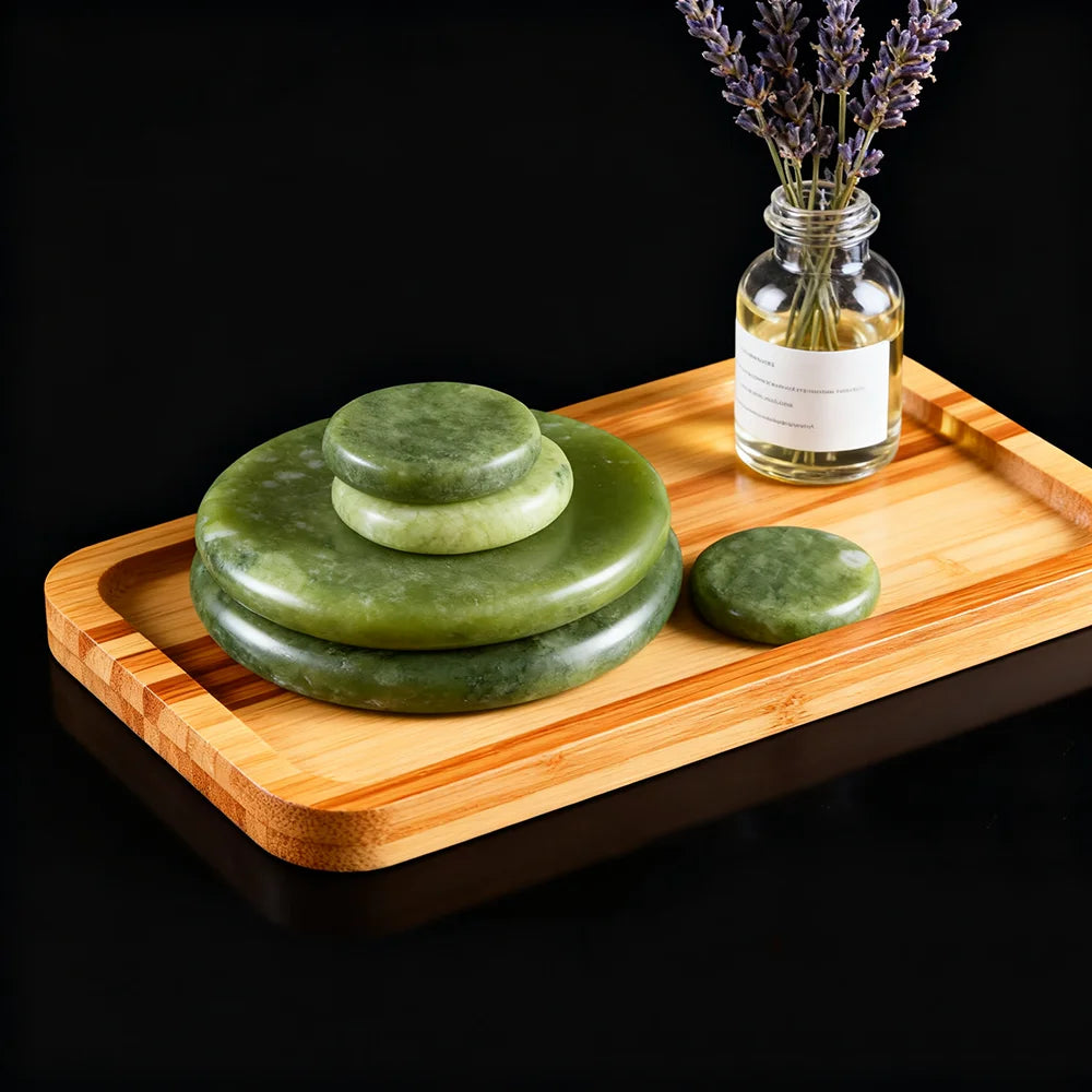 Natural Jade Hot Massage Stone 1PC Full Body Face Neck Relaxation Therapy Tool