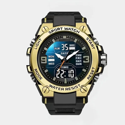 Men's Digital Sports Watch Alarm Chronograph Timer Date Alloy Case Outdoor Watch