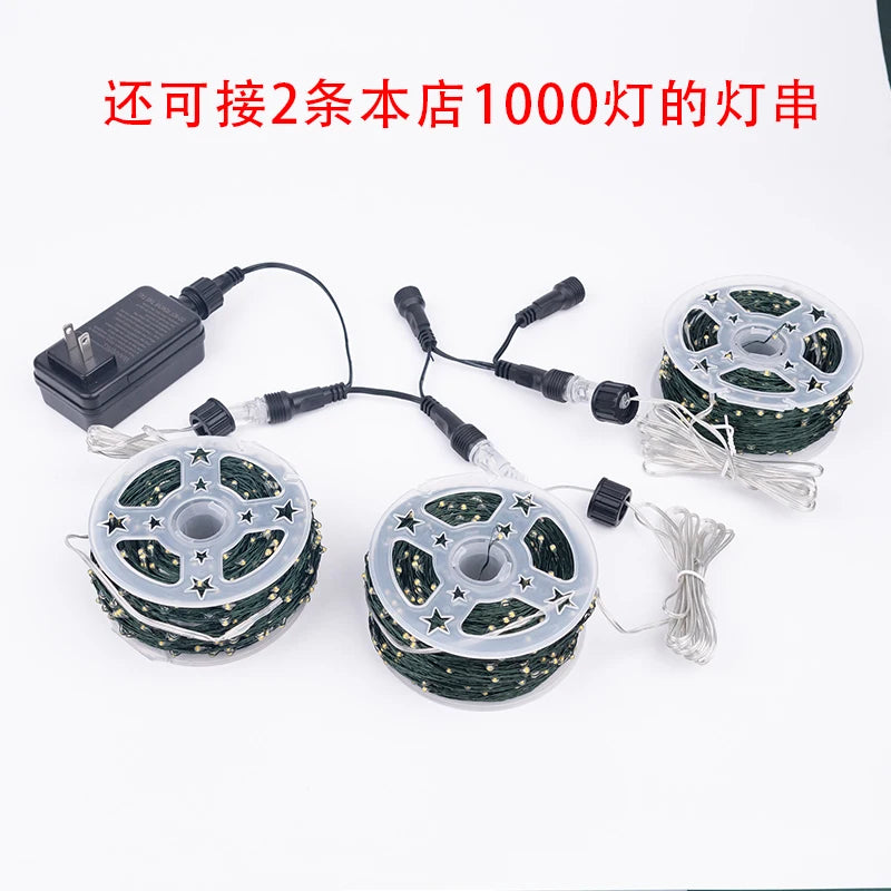 Twinkle Star Christmas Tree Decoration Fairy Lights Green Copper wire 30M 50M 100M 120M 200M 300M Plug in Garland String Light