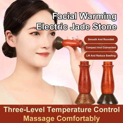 Electric Bian Stone Hot Compress Massager for Face & Body SPA Anti-Wrinkle Lifting