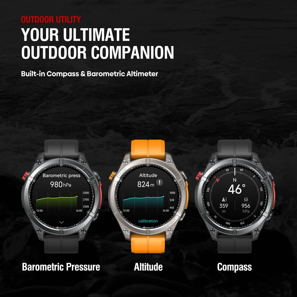 NEW 2025 Zeblaze Stratos 4 GPS Smartwatch 1.43" AMOLED Compass Voice Call