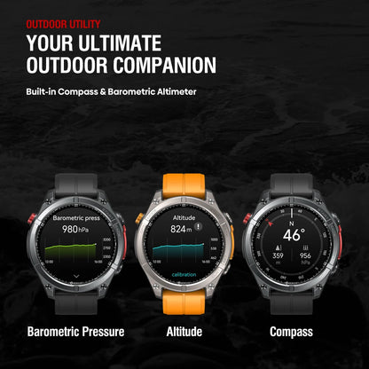 NEW 2025 Zeblaze Stratos 4 GPS Smartwatch 1.43" AMOLED Compass Voice Call