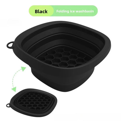 Collapsible Silicone Face Basin Ice Therapy Beauty Spa Container Home Use