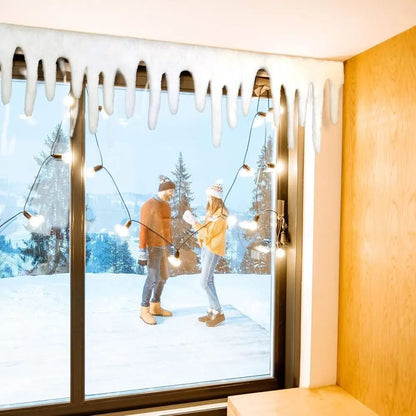 1pc 120x36cm Christmas Fake Snow Blanket Icicle Snow Fireplace Blanket Roll Snow Blanket Village Fluffy Icicle Snow Table Runner