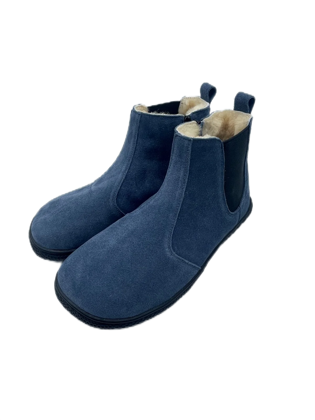 Tipsietoes Top Brand Chelsea Barefoot Genuine Leather Winter Boots With Warm Real Natural Fur Linning And Insole For Women