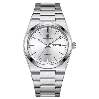 POEDAGAR Men's Sport Quartz Watch Stainless Steel Luminous Waterproof + Box