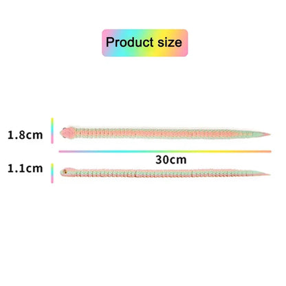 3D Printed Snake Luminous Movable Joint Simulation Snake Figurine Creative Home Office Desktop Decoration New Year Gifts Crafts