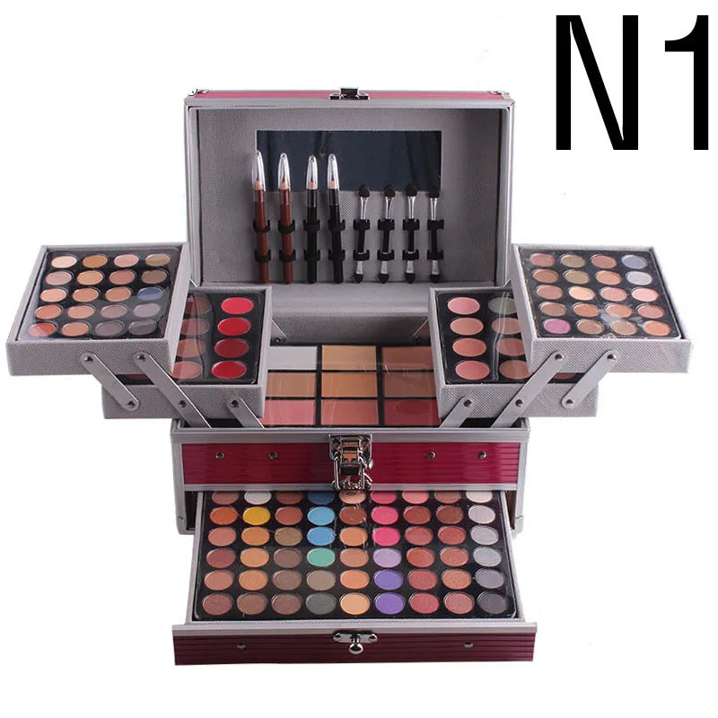 Full 49/190 Color Makeup Set Box In Aluminum Cosmetics For Women Eyeshadow Powder Lipstick Eyeliner Concealer Blush Make Up Kit