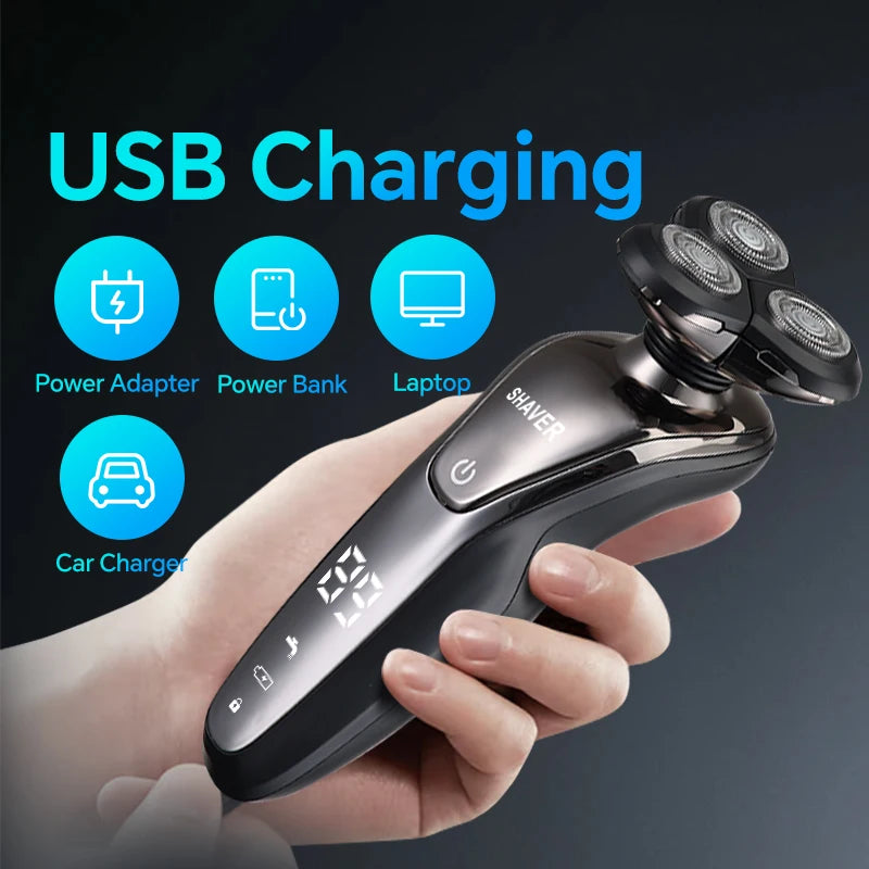 USB men's electric shaver, portable travel accessory, the best gift for husbands and fathers