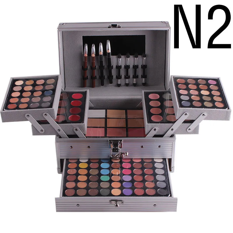 Full 49/190 Color Makeup Set Box In Aluminum Cosmetics For Women Eyeshadow Powder Lipstick Eyeliner Concealer Blush Make Up Kit
