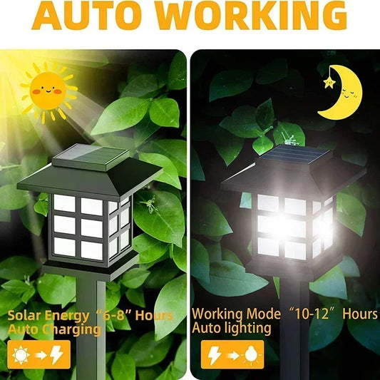 New Upgrade Solar Pathway Lights Outdoor Waterproof Walkway LED Garden Decor Street Lamp for Landscape Yard Patio 2/4/6/8/12Pcs