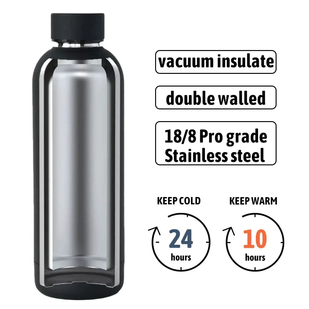 Double Wall Stainless Steel Insulated Tumbler Customizable Thermos Water Bottle with Vacuum Sealed Lid for Hot And Cold Beverage