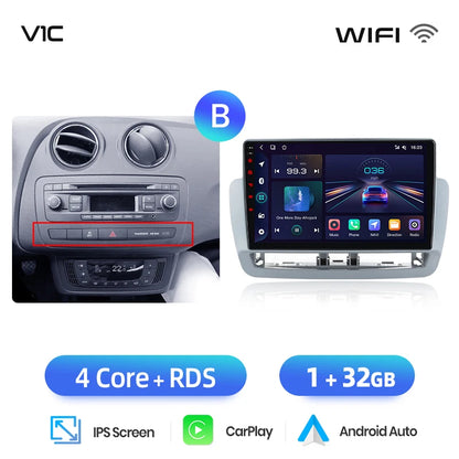 Junsun Wireless CarPlay Android Auto Radio For Seat Ibiza 6j 2009-2013 Car Intelligent Systems RDS BT DSP 2 din autoradio