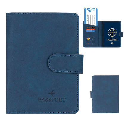 RFID Passport Holder Cover Wallet – Leather Travel Card Case for Men & Women