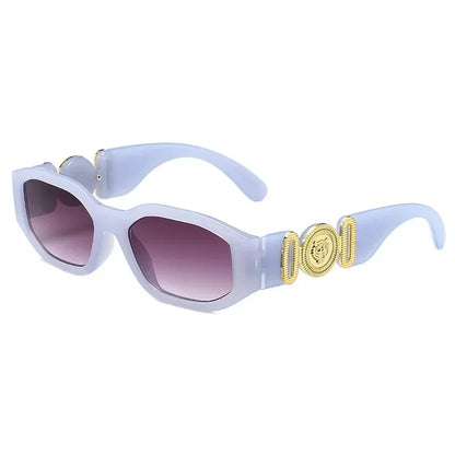 Retro Irregular Square Sunglasses Women Men UV400 Small Frame Trending Designer