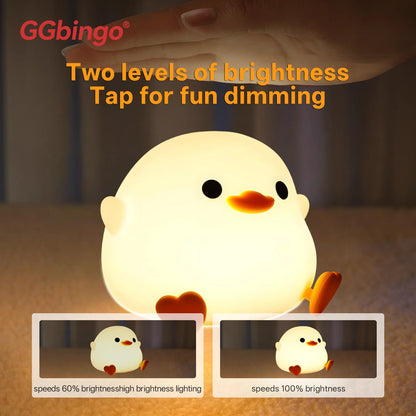 New Portable Silicone Pat Night Light with 3 Brightness Modes ABS Material Rechargeable 1200mAh Battery for Home Travel Bedroom