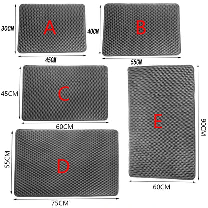 Cat Litter Mat Non Slip Big Pet Litter Box Filter Mat Double Layer Wear Resistant Waterproof Cat Litter Mat Pet Clean Supplies