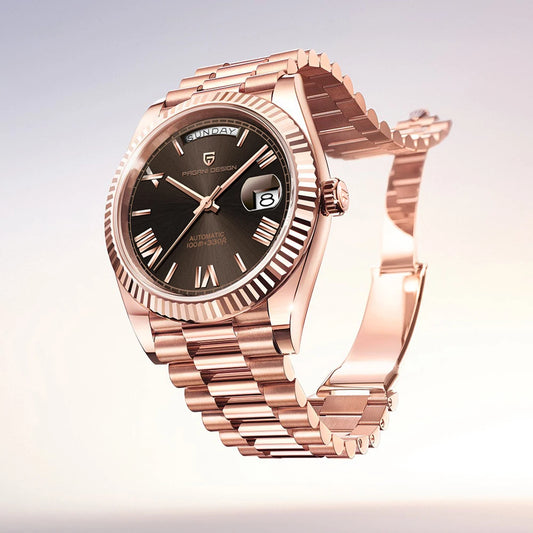 PAGANI DESIGN DD36 2025 Rose Gold Automatic Mechanical Watch for Men Luxury