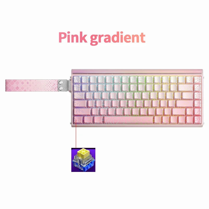 AULA HERO84 HE Magnetic Switch Wired Mechanical Keyboard RGB Music Rhythm 8K Return Rate Keyboard Computer Accessorie for Gamer