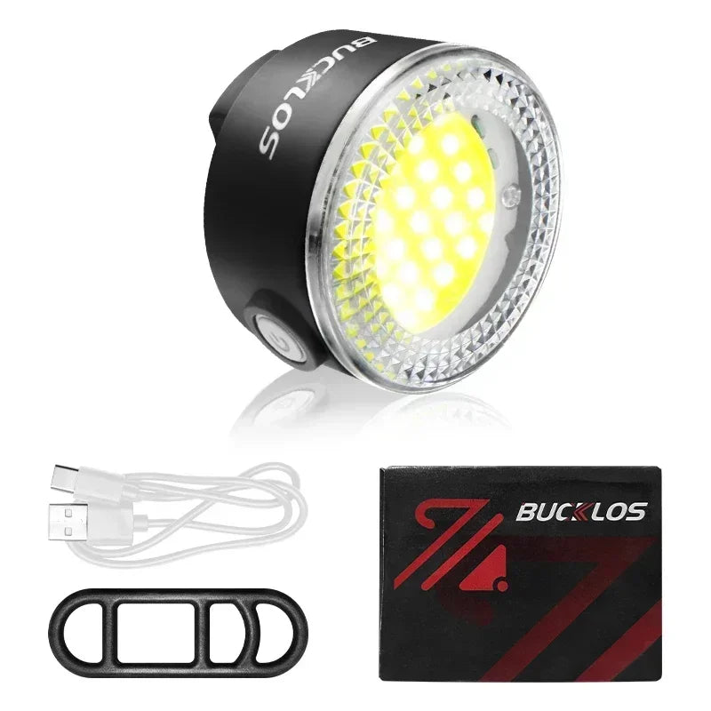 BUCKLOS Bike Light COB Front Rear Bicycle Lights LED Rechargeable Mountain Road Bicycle Lamp MTB Tail Light Cycling Flashlight