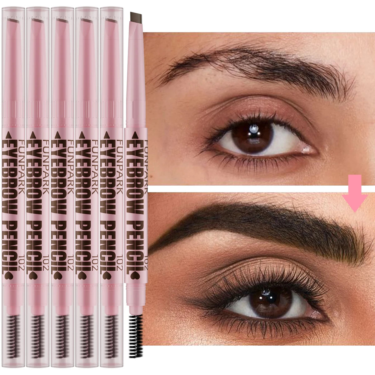 2-in-1 Professional Waterproof Eyebrow Pencil – Dual-Tip Precision for Natural, Long-Lasting Brows