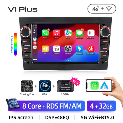 Junsun 4G Wireless CarPlay for Apple Android Auto Car Radio for Opel Astra Vectra Vauxhall Antara Zafira Corsa Vivaro Meriva RDS