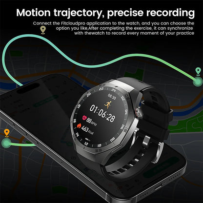 2025 Smart Watch Men AMOLED GPS Heart Rate Bluetooth Calls Waterproof Android iOS