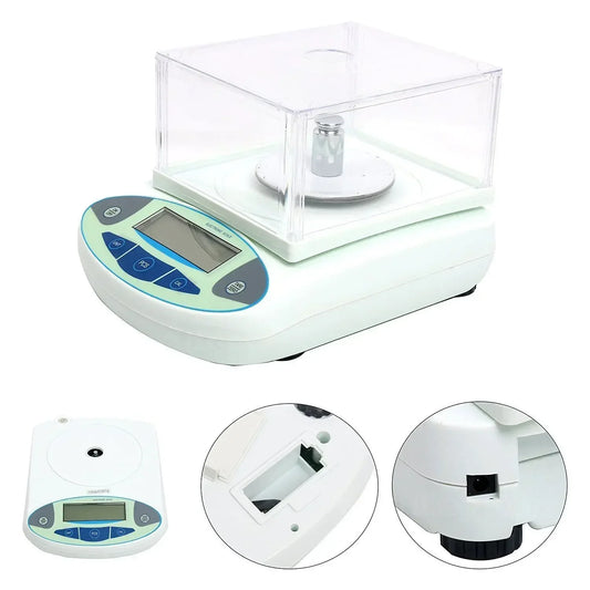 500gx0.001g Electronic Balance Scale with Windshield High Precision Laboratory Solid Analytical Digital Precision Balance Scale