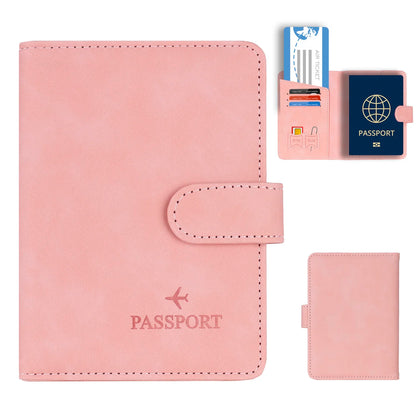 RFID Passport Holder Cover Wallet – Leather Travel Card Case for Men & Women