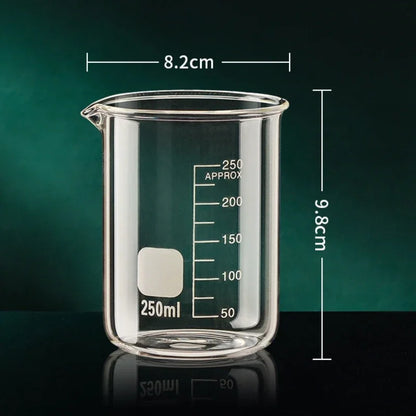 Glass Measuring Cup High Borosilicate Clear Scale Cup Heat-resisting Laboratory Beaker Kitchen Baking 50/100/150/250/500/1000ml