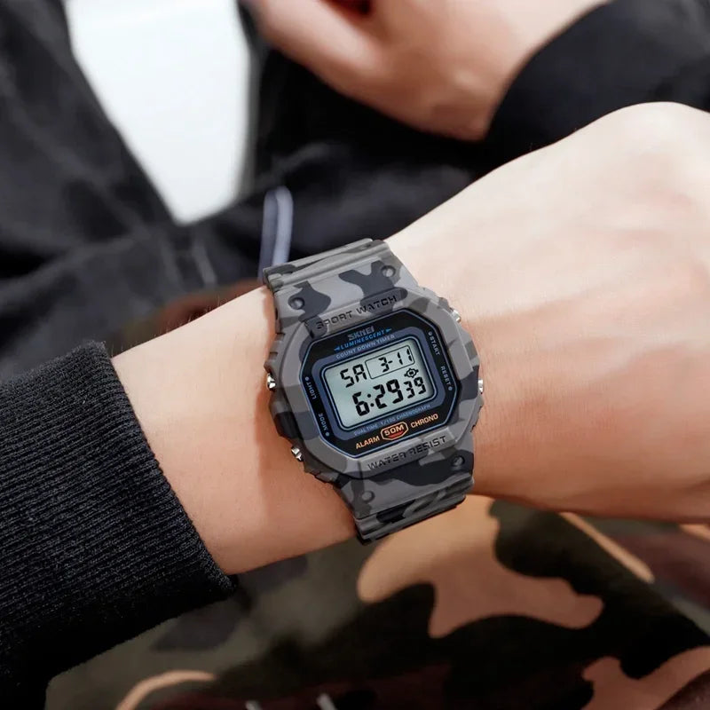SKMEI 1628 Luxury Digital Men's Watch Sports Waterproof Military Backlight