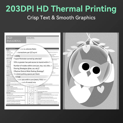 Phomemo M08F Wireless Thermal A4 Printer Bluetooth, Portable Label Maker for Home Office Shipping, Compatible iOS Android PC