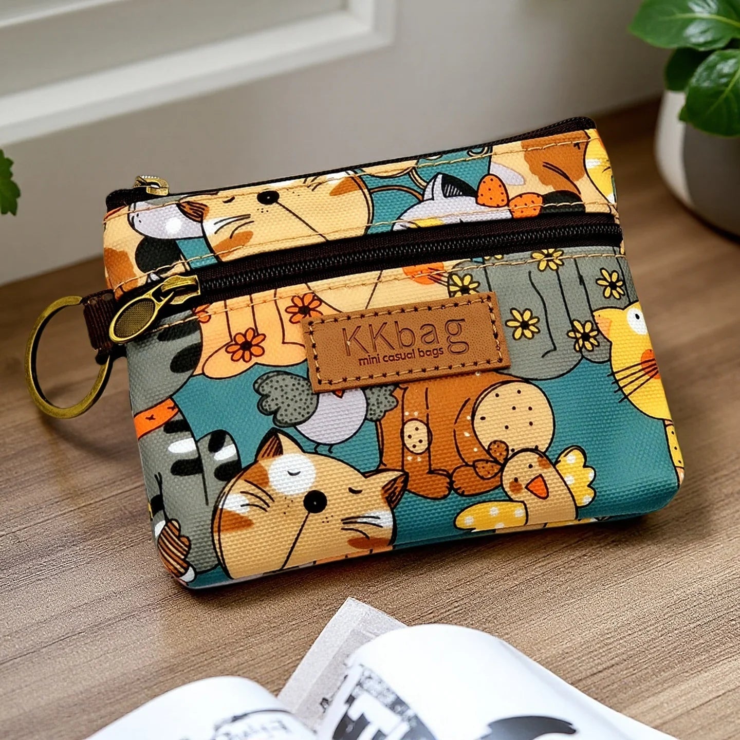 Cute Animals Cartoon Wallet – Small Zipper Coin Purse for Women & Students